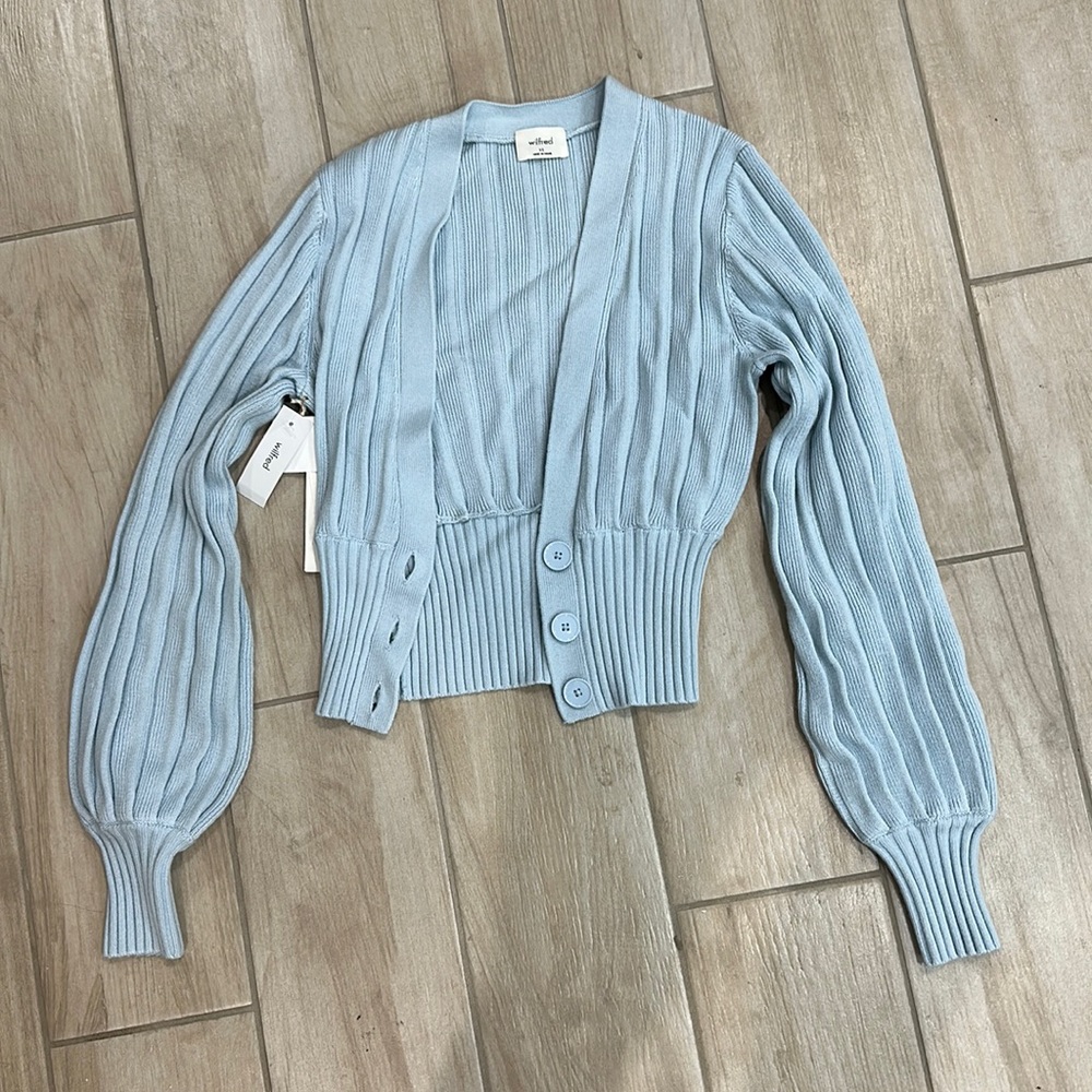 Wilfred Baby Blue Cardigan, Xs - image 3
